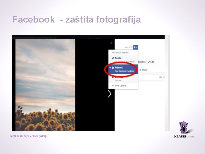 Facebook - zaštita fotografija 