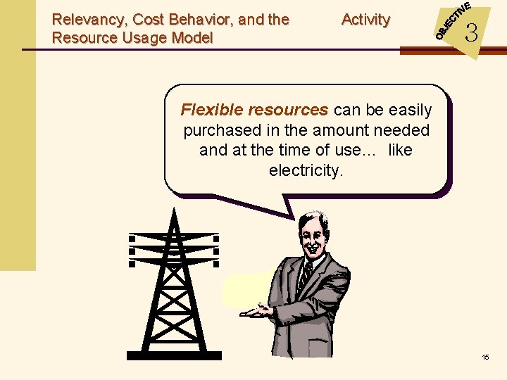 Relevancy, Cost Behavior, and the Resource Usage Model Activity 3 Flexible resources can be