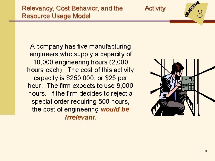 Relevancy, Cost Behavior, and the Resource Usage Model Activity 3 A company has five