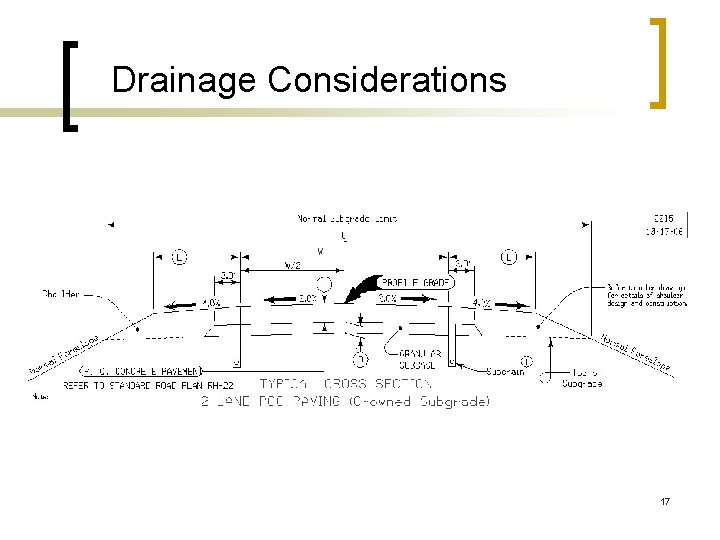 Drainage Considerations 17 