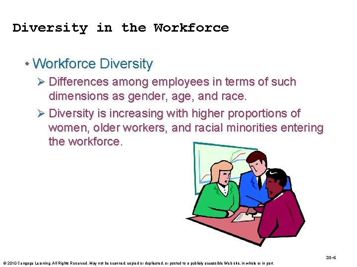 Diversity in the Workforce • Workforce Diversity Ø Differences among employees in terms of