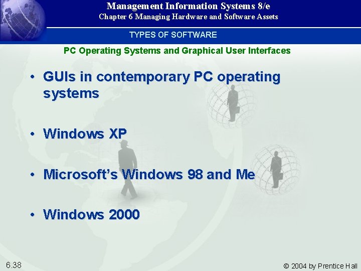 Management Information Systems 8/e Chapter 6 Managing Hardware and Software Assets TYPES OF SOFTWARE