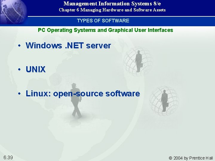 Management Information Systems 8/e Chapter 6 Managing Hardware and Software Assets TYPES OF SOFTWARE