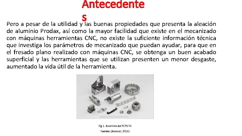 Antecedente s Pero a pesar de la utilidad y las buenas propiedades que presenta