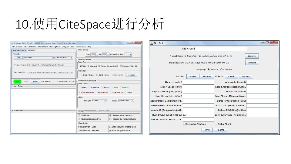 10. 使用Cite. Space进行分析 