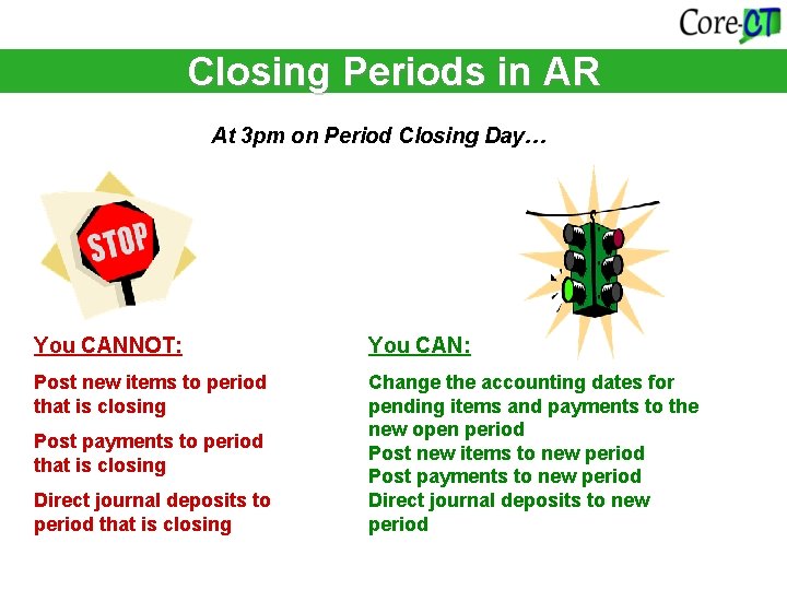 Accounts. Periods Payable Impacts Closing in AR At 3 pm on Period Closing Day…