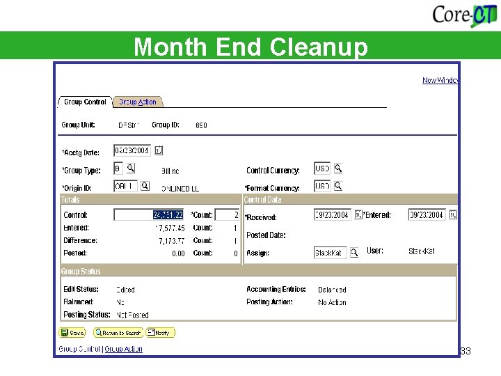 Month End Cleanup 33 