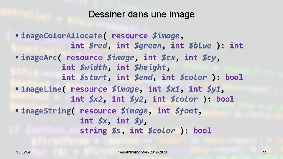 Dessiner dans une image § image. Color. Allocate( resource $image, int $red, int $green,