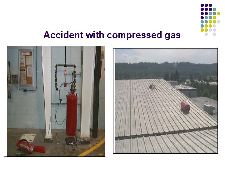 Accident with compressed gas 