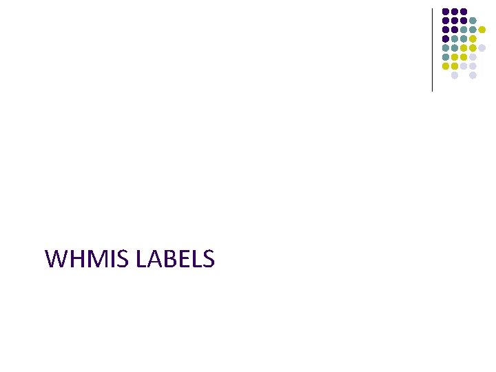 WHMIS LABELS 