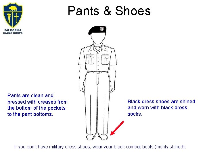 Pants & Shoes Pants are clean and pressed with creases from the bottom of Pants & Shoes Pants are clean and pressed with creases from the bottom of