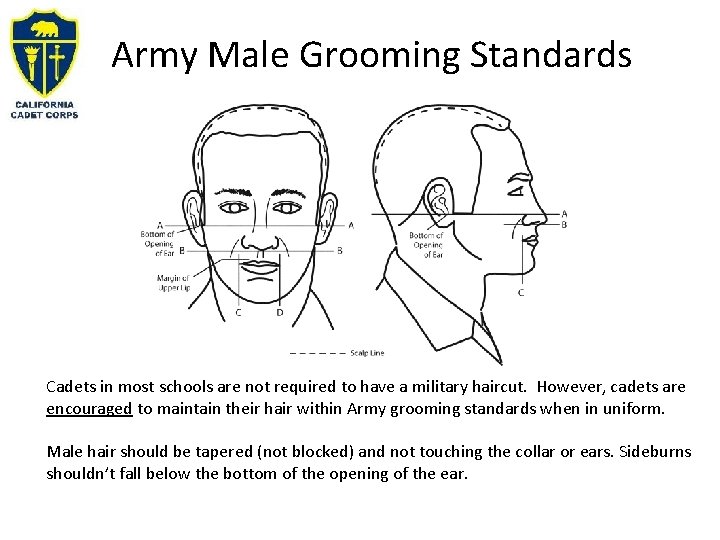 Army Male Grooming Standards Cadets in most schools are not required to have a Army Male Grooming Standards Cadets in most schools are not required to have a