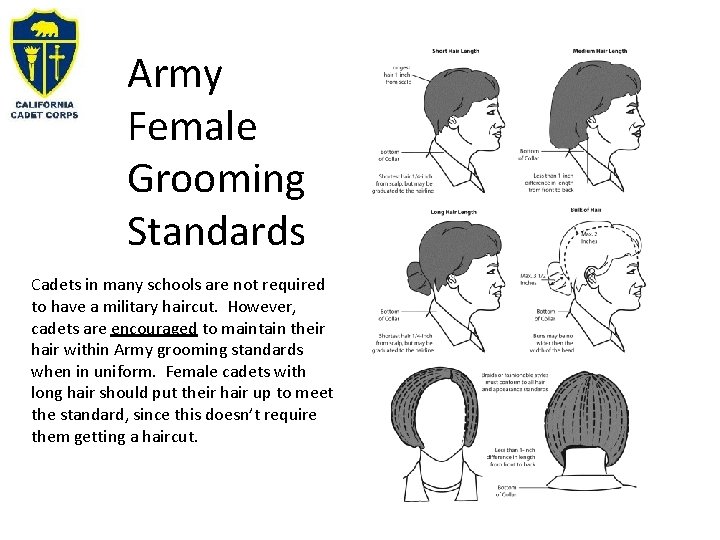 Army Female Grooming Standards Cadets in many schools are not required to have a Army Female Grooming Standards Cadets in many schools are not required to have a