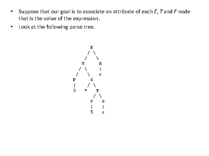  • Suppose that our goal is to associate an attribute of each E,