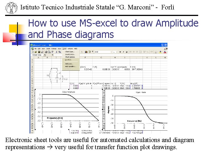 Istituto Tecnico Industriale Statale “G. Marconi” - Forlì How to use MS-excel to draw