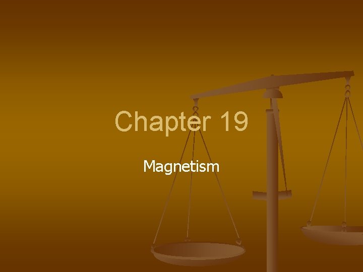 Chapter 19 Magnetism 