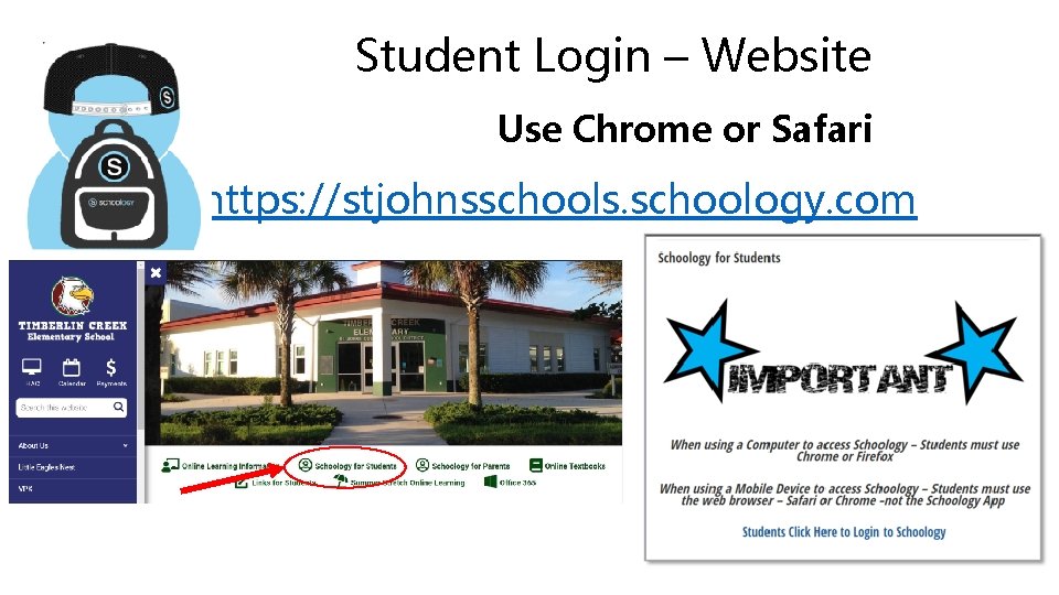 Student Login – Website Use Chrome or Safari https: //stjohnsschools. schoology. com 