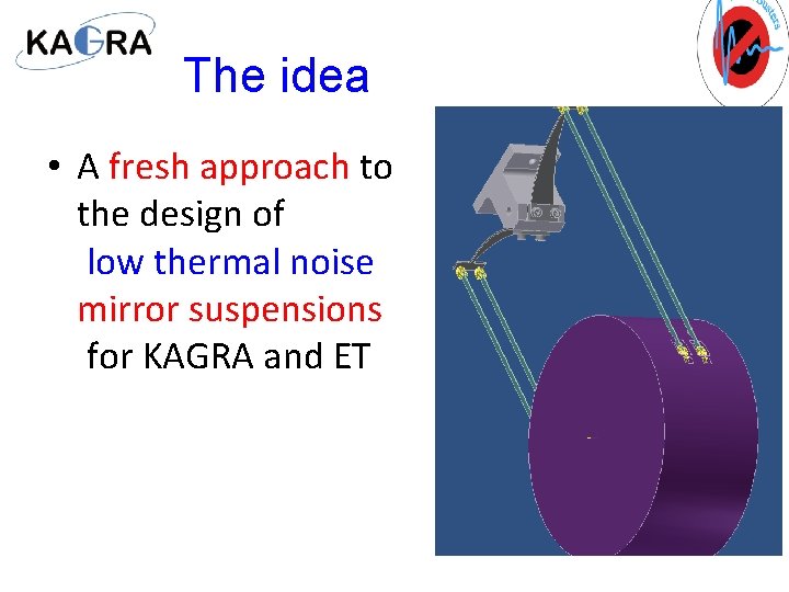 The idea • A fresh approach to the design of low thermal noise mirror