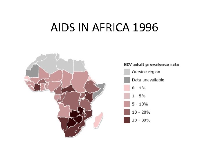 AIDS IN AFRICA 1996 