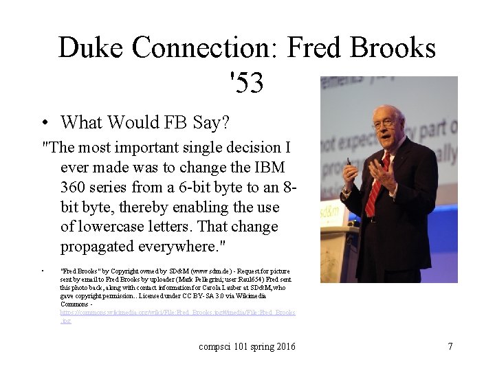 Duke Connection: Fred Brooks '53 • What Would FB Say? "The most important single