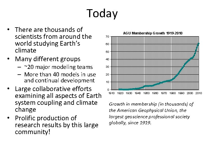 Today • There are thousands of scientists from around the world studying Earth’s climate Today • There are thousands of scientists from around the world studying Earth’s climate