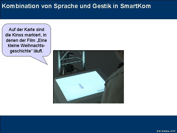 Kombination von Sprache und Gestik in Smart. Kom Auf Karte sind Ich der zeige