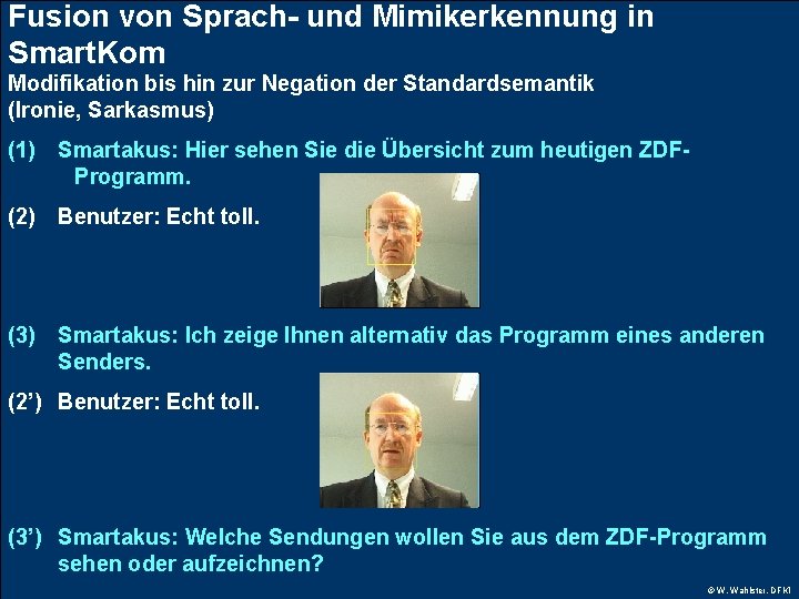 Fusion von Sprach- und Mimikerkennung in Smart. Kom Modifikation bis hin zur Negation der