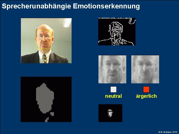 Sprecherunabhängie Emotionserkennung neutral ärgerlich © W. Wahlster, DFKI 