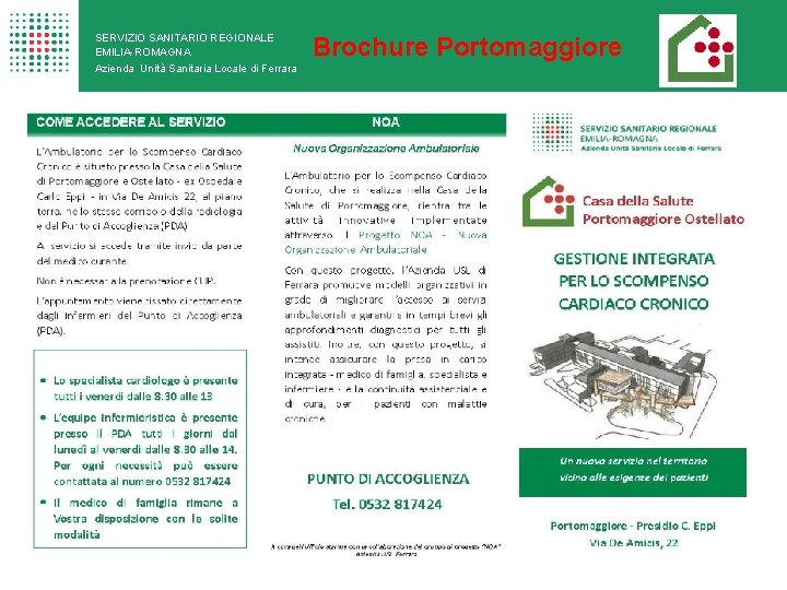 SERVIZIO SANITARIO REGIONALE EMILIA-ROMAGNA Azienda Unità Sanitaria Locale di Ferrara Brochure Portomaggiore 