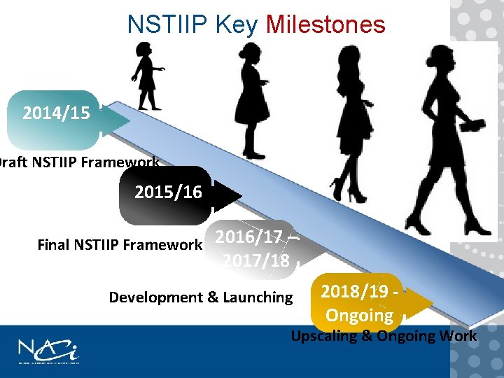 NSTIIP Key Milestones 2014/15 Draft NSTIIP Framework 2015/16 Final NSTIIP Framework 2016/17 – 2017/18