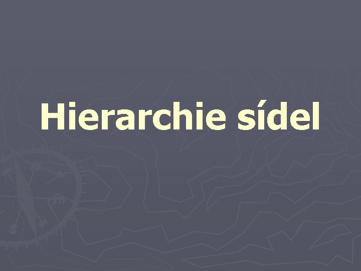 Hierarchie sídel 