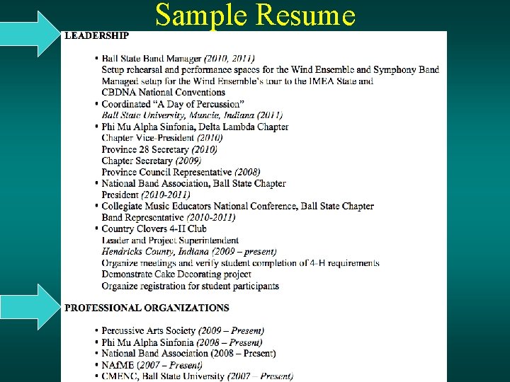Sample Resume 