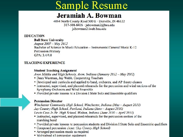 Sample Resume 