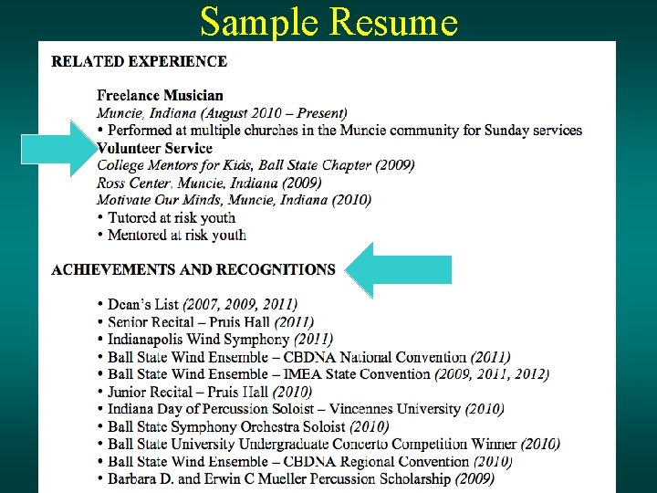 Sample Resume 