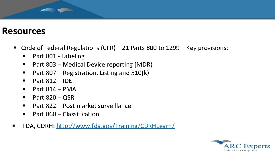 Resources § Code of Federal Regulations (CFR) – 21 Parts 800 to 1299 –