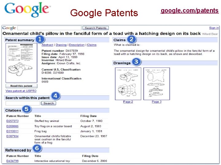 Google Patents google. com/patents 