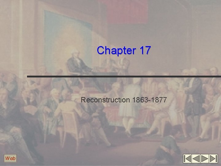 Chapter 17 Reconstruction 1863 -1877 Web 