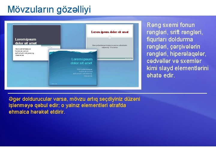 Mövzuların gözəlliyi Lorem ipsum dolor sit amet Nam pellentesque turpis eu purus sollicitudin adipiscing.