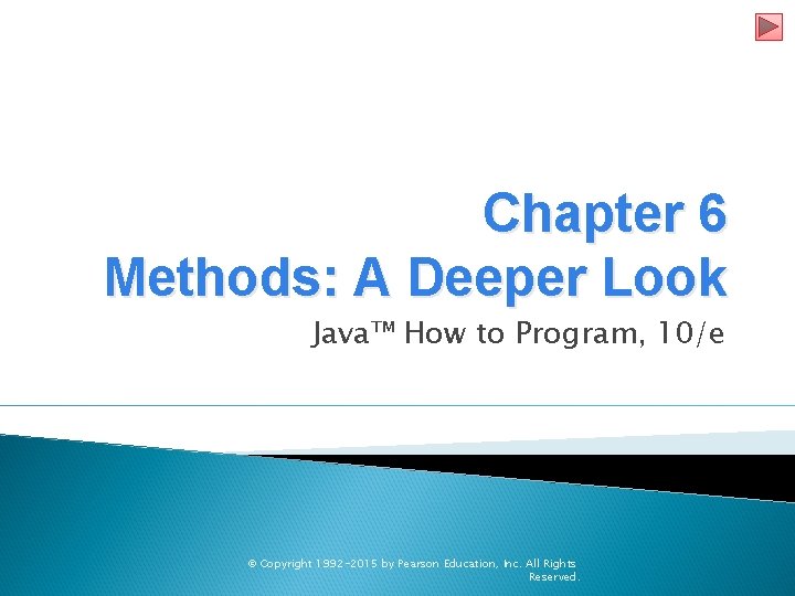 Chapter 6 Methods: A Deeper Look Java™ How to Program, 10/e © Copyright 1992