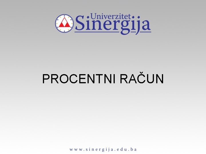 PROCENTNI RAČUN 