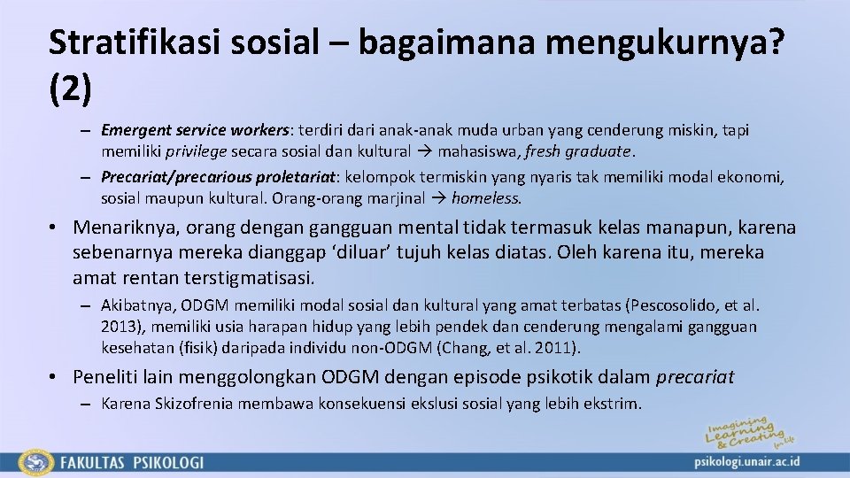 Stratifikasi sosial – bagaimana mengukurnya? (2) – Emergent service workers: terdiri dari anak-anak muda