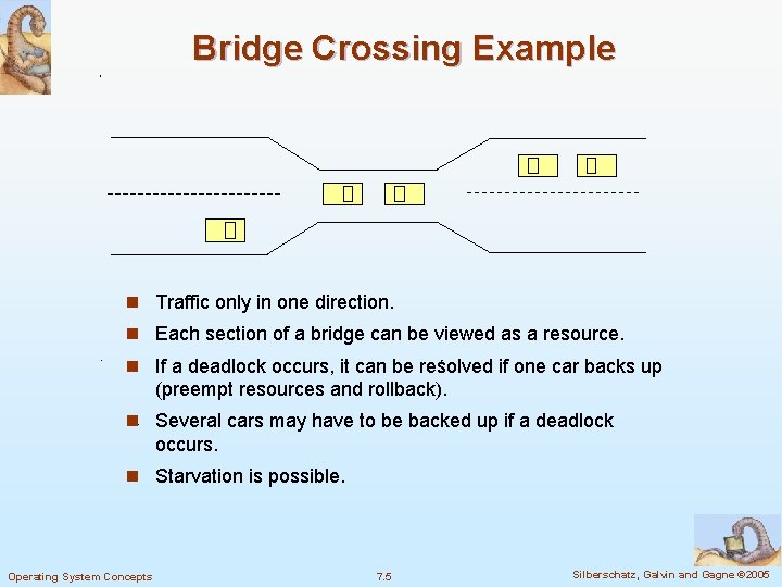 Bridge Crossing Example n Traffic only in one direction. n Each section of a