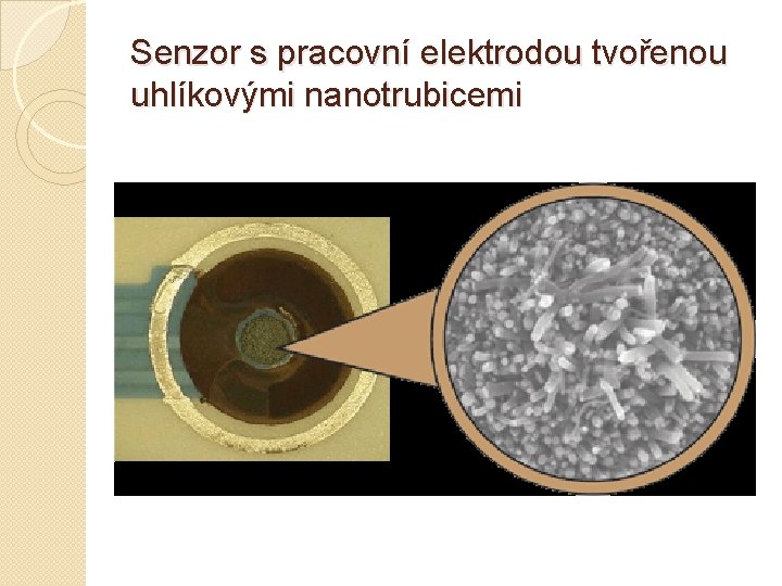 Senzor s pracovní elektrodou tvořenou uhlíkovými nanotrubicemi 