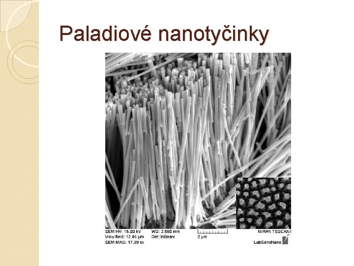 Paladiové nanotyčinky 