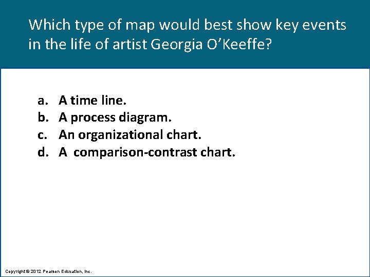 Which type of map would best show key events in the life of artist