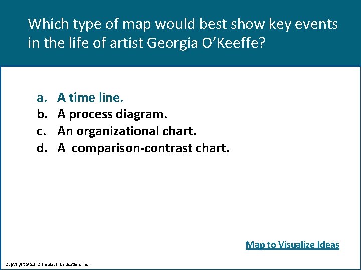 Which type of map would best show key events in the life of artist