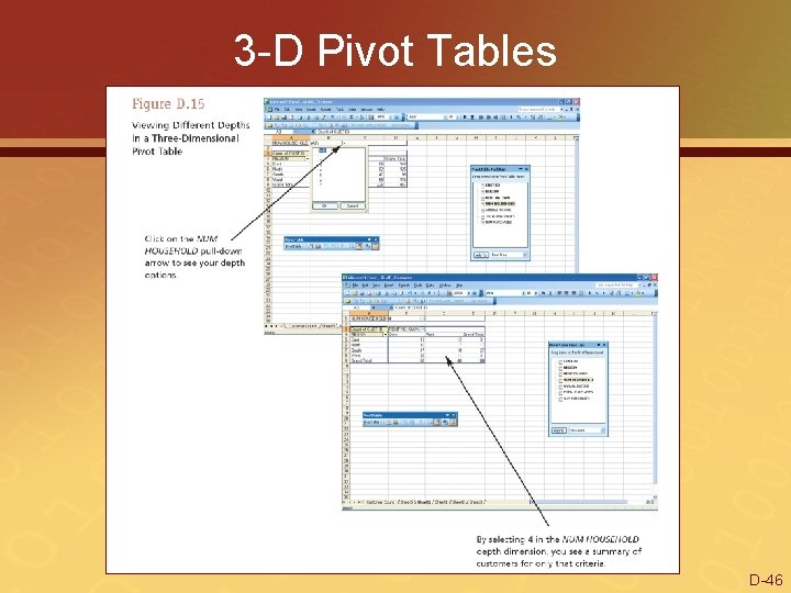 3 -D Pivot Tables D-46 