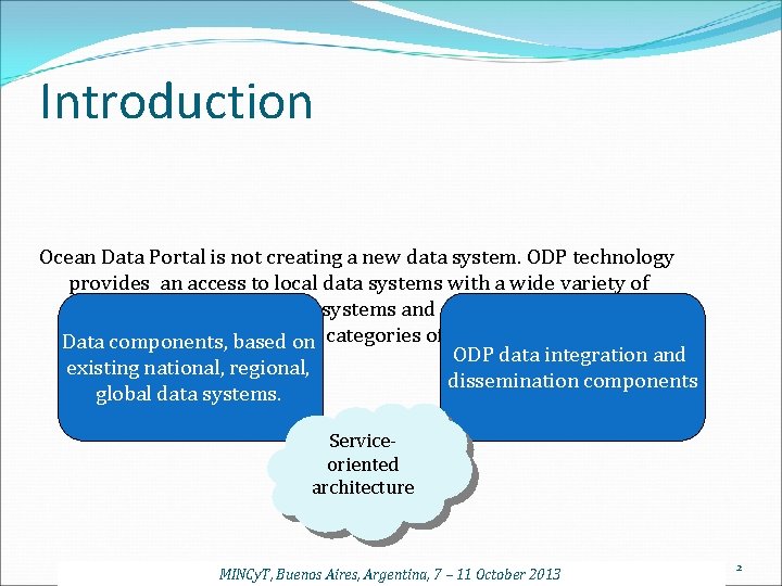Introduction Ocean Data Portal is not creating a new data system. ODP technology provides