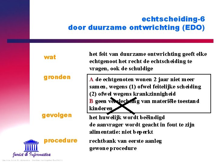 echtscheiding-6 door duurzame ontwrichting (EDO) wat gronden gevolgen procedure het feit van duurzame ontwrichting