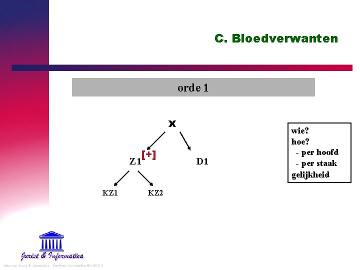 C. Bloedverwanten orde 1 x Z 1 KZ 1 [+] KZ 2 D 1